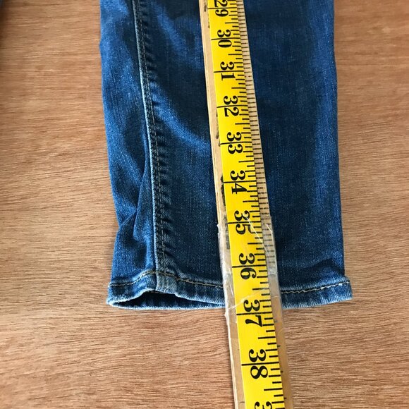 Hudson Mid Rise Ankle Natalie Super Skinny Jeans Women 32 Blue Preppy Stretch - Picture 6 of 12